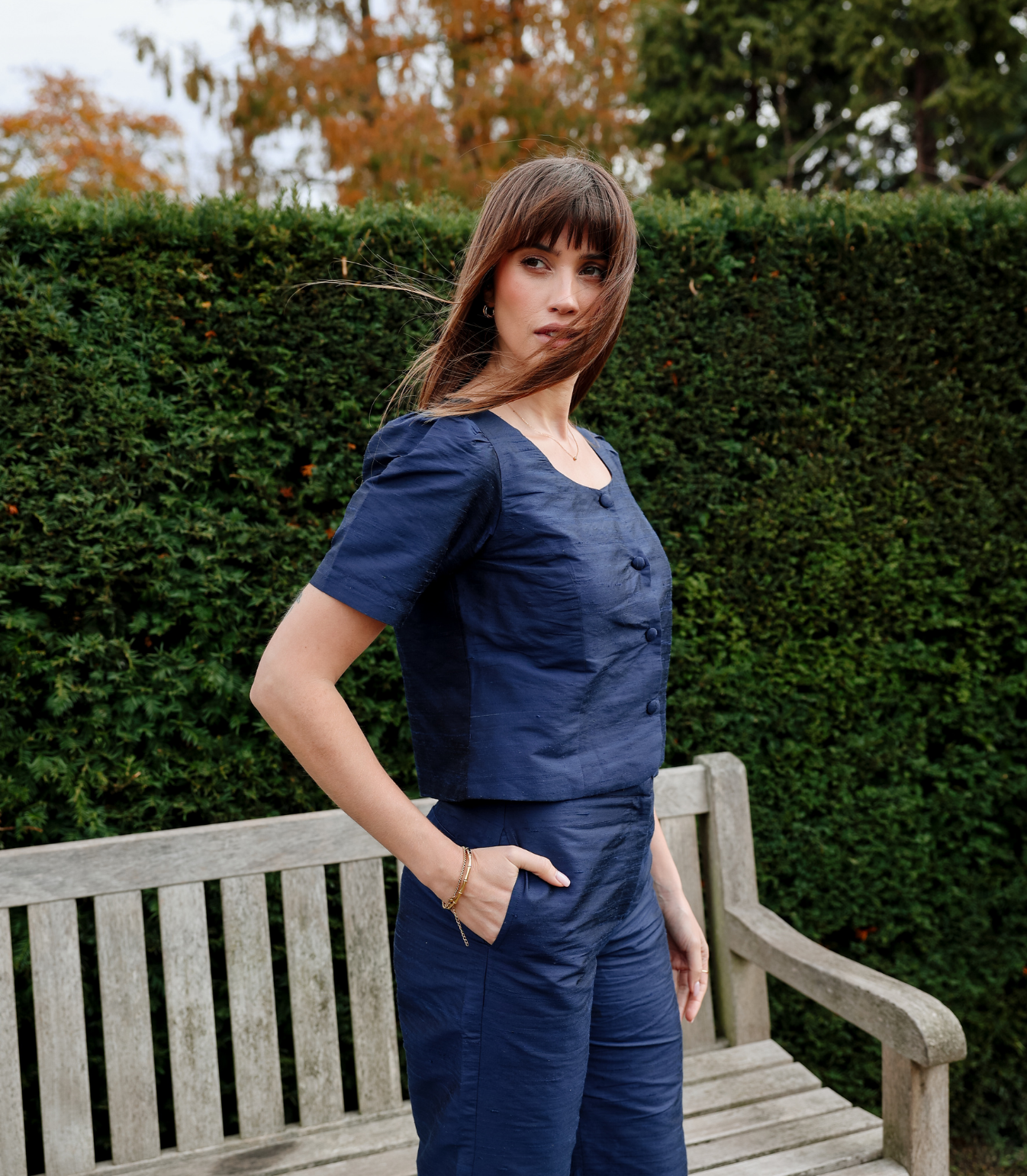 Jane top in Navy