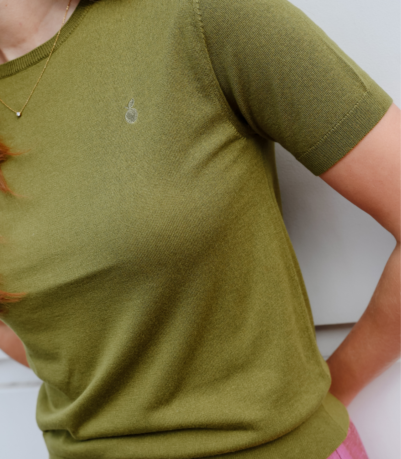 Kate knit top in Olive
