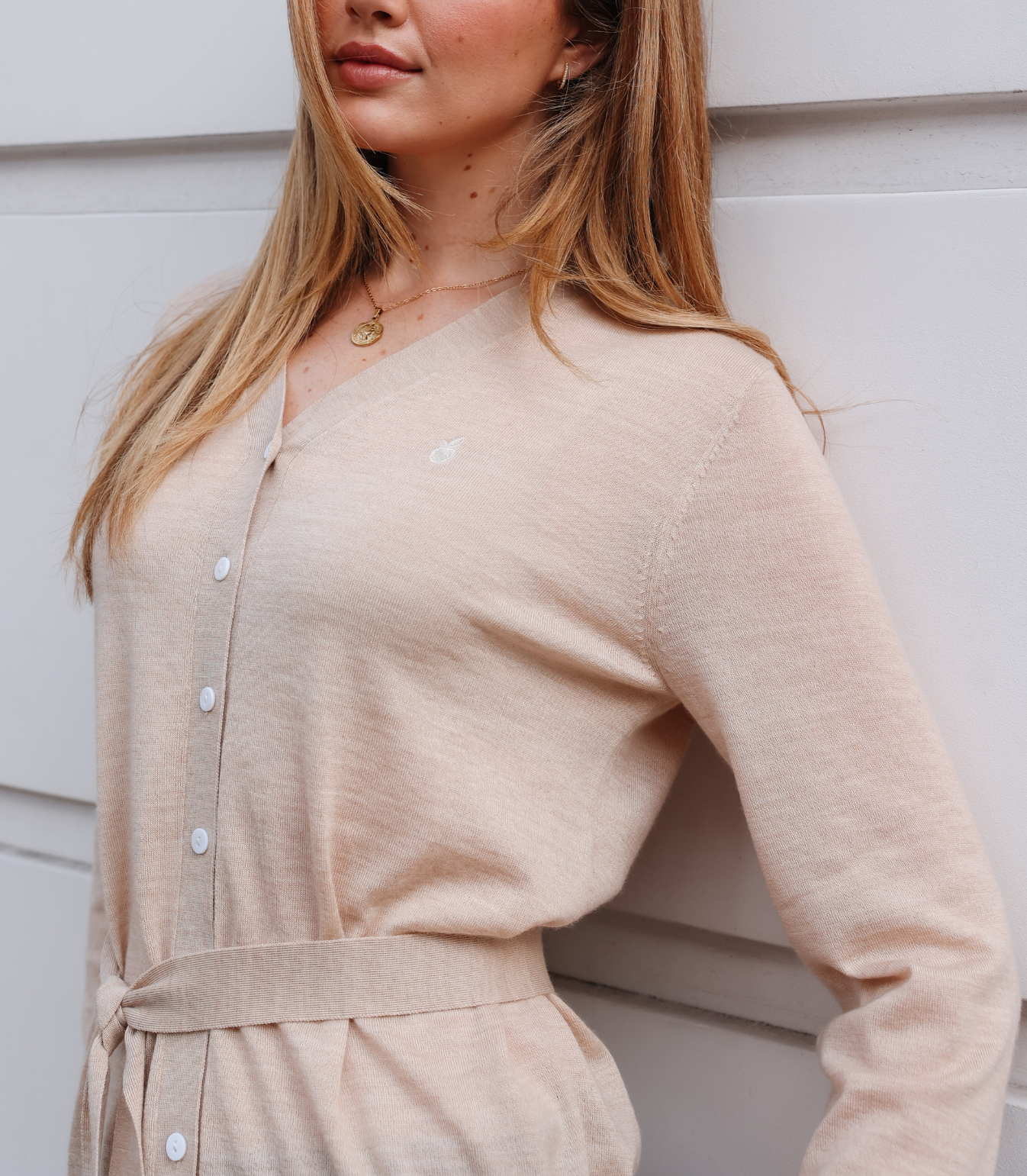 Margot knit cardigan in Sandstone