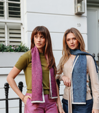 Monochrome Peonies scarf in Pink Topaz