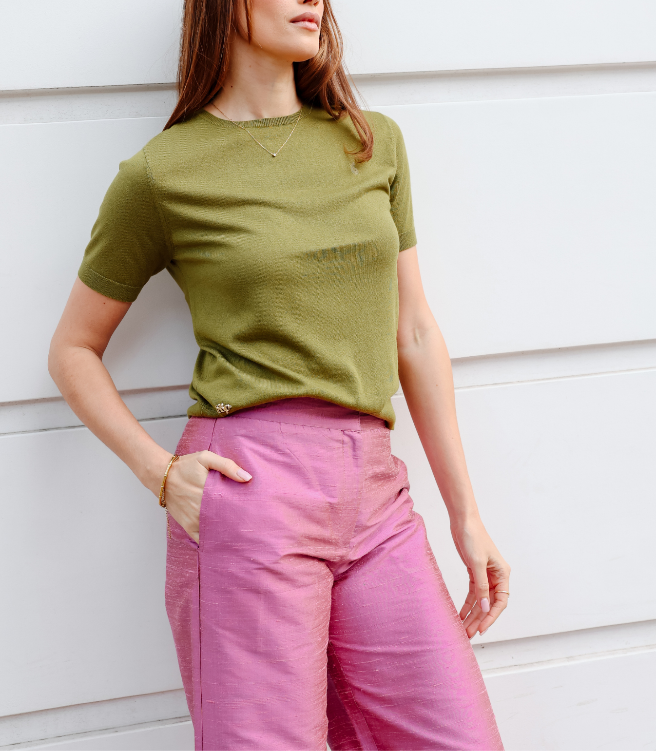 Piper trousers in Lychee